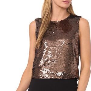 Halogen Sequin Shell Top Bronze Small NWI